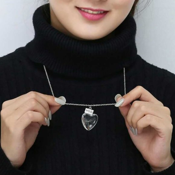 Glass Heart Wish Necklace - Picture 3 of 4